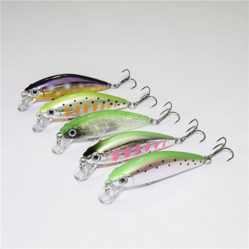 Le fish 50 мм 6,5 г JERKBAIT ishing Тонущая приманка гольян воблер, твердая приманка для окуня Щука искусственная приманка