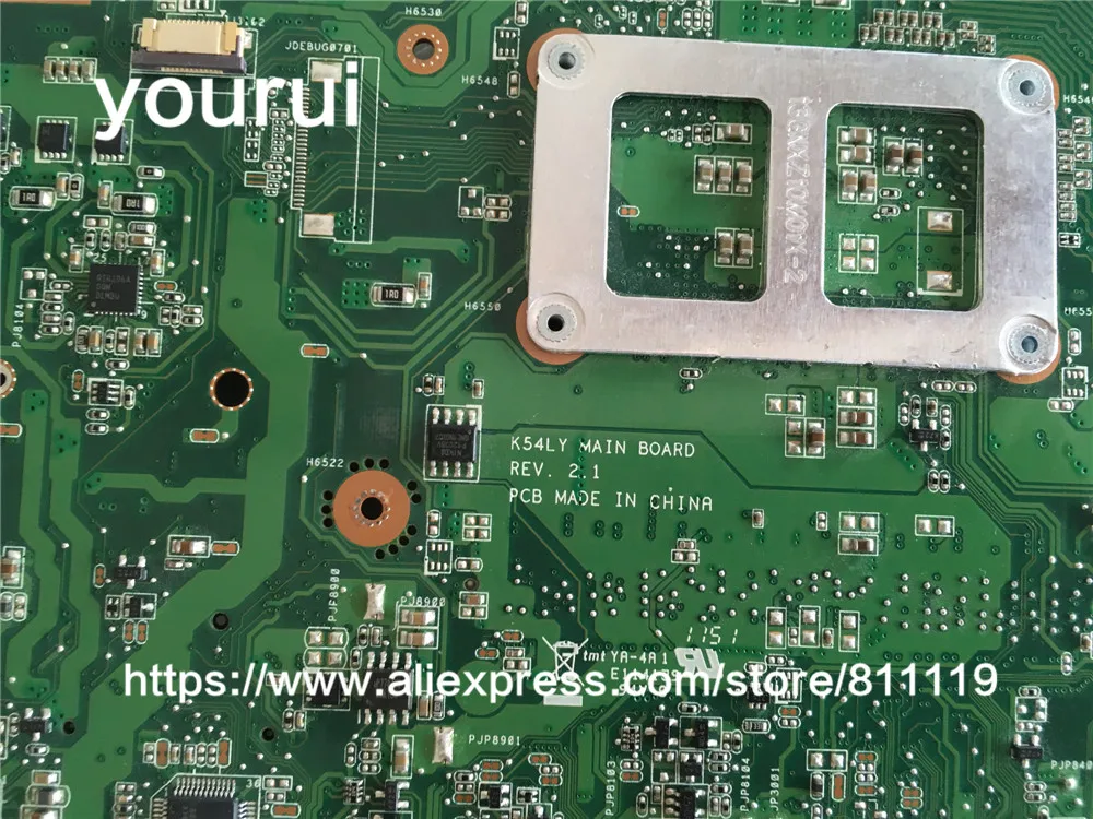 Оригинальная материнская плата yourui для ASUS K54LY USB3.0 1 ГБ HM65 216 0809000 X54HR K54HR X54H x54hy