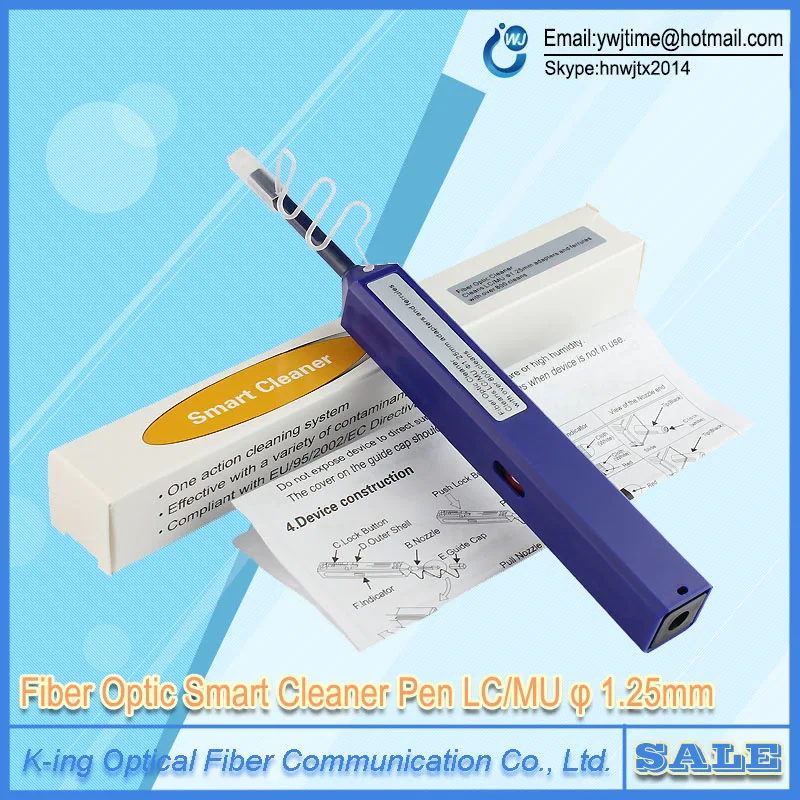 Optical Fiber Communication tools one Click 1.25mm LC Connector Optic Cleaner and MU Cleaning Pen |