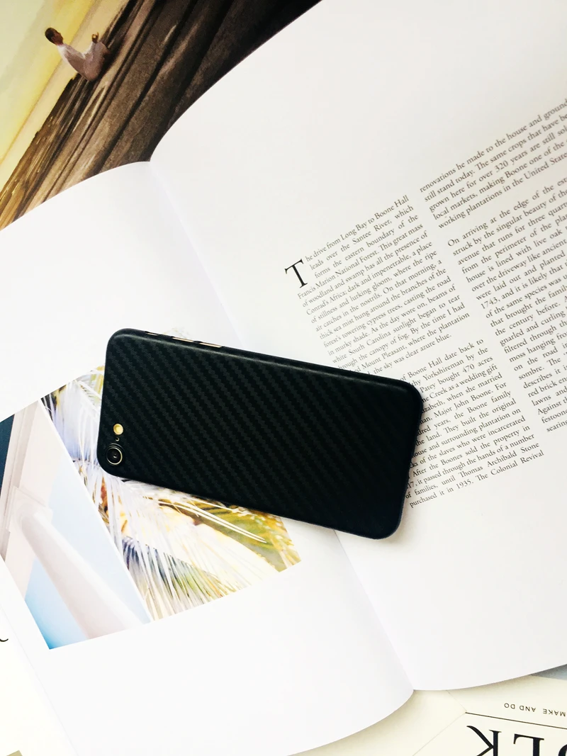 Мягкий ТПУ/углеродное волокно для мобильного телефона с узорами чехол iPhone 6 S 6S Plus