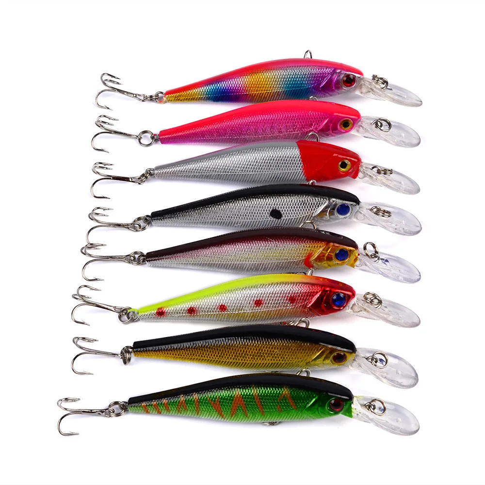 HiUmi 8 шт 10 1 см 9 36g Новый Minnow приманки для ловли рыбы Рыба гольян рыболовные снасти