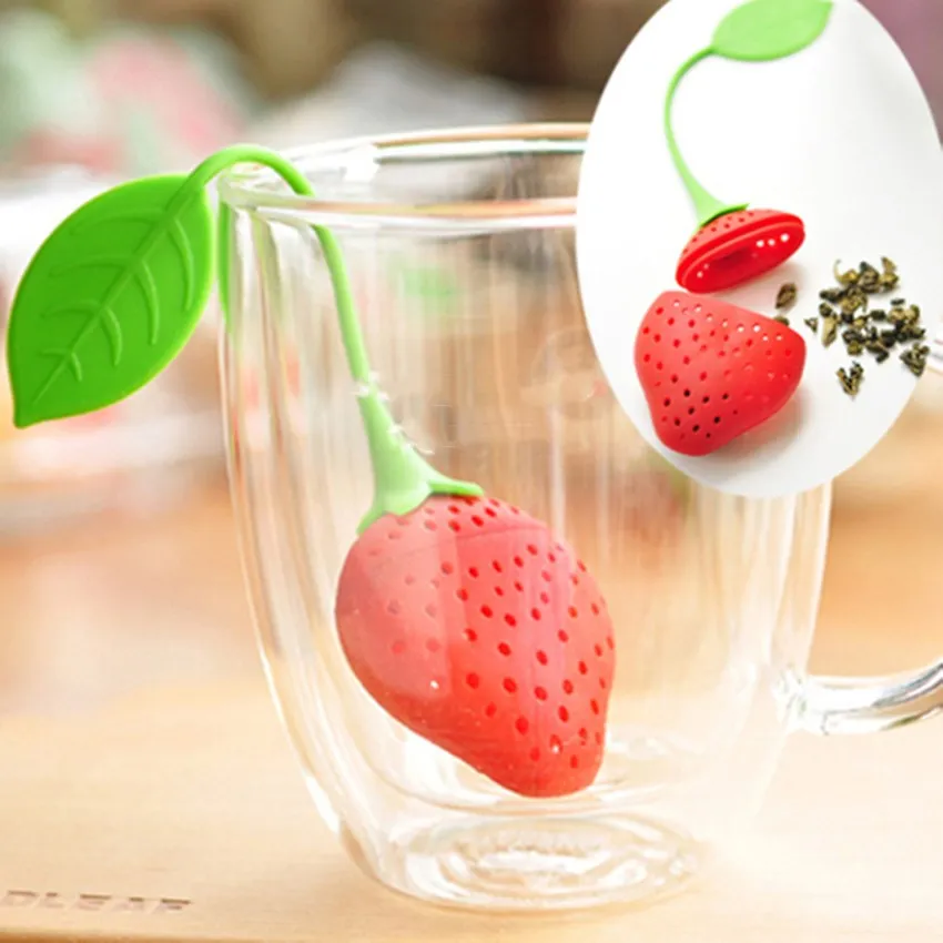 Прекрасный силиконовый инфузионный пакетик для чая с клубникой чайный горшок
