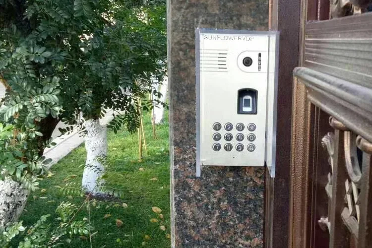 Отпечатков пальцев видеодомофон для частного дома IP65 Водонепроницаемый rfid-карты