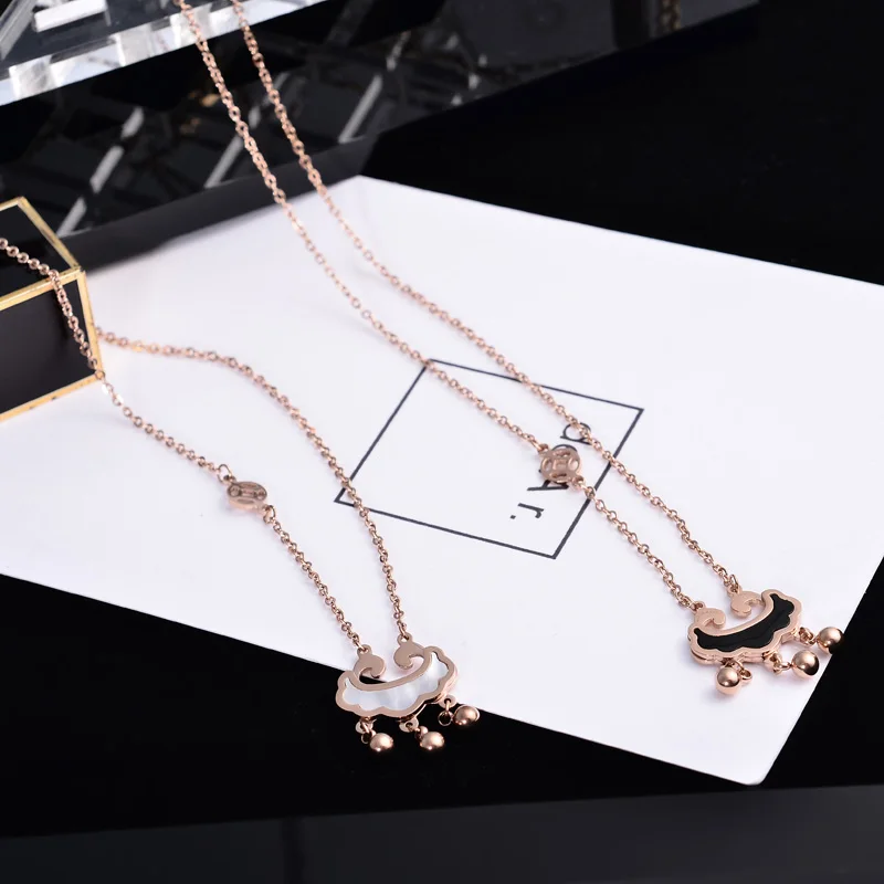 YUN RUO розовое золото цвет натуральная раковина долговечность замок кулон