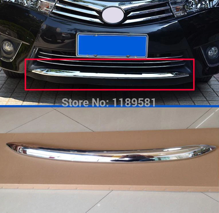 Хромированная накладка на передний бампер для Toyota Corolla 2014 2015 2016 ABS|trim cover|abs chromefront