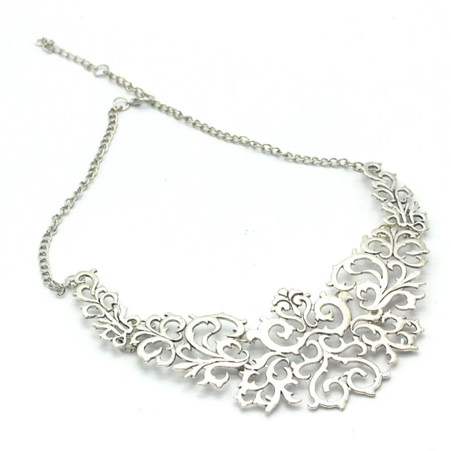 Женское Винтажное колье чокер с полым цветком ожерелье из сплава 3 цвета|jewelry for
