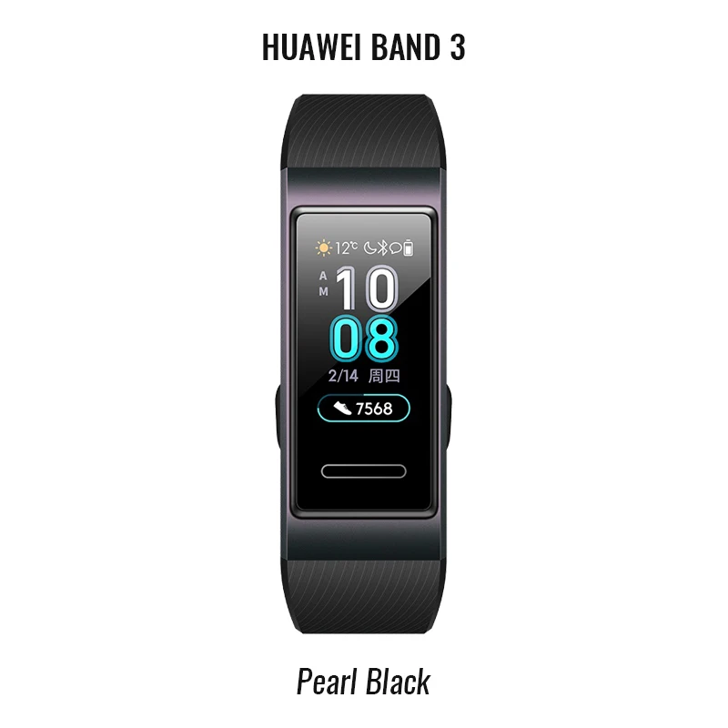 Pearl Black huawei Band 3/Redmi 3 Pro Smartband металлический каркас, активно-матричные осид, полный Цвет Дисплей сенсорного экрана Плавание ход сердечного ритма Сенсор сна - Цвет: Pearl Black