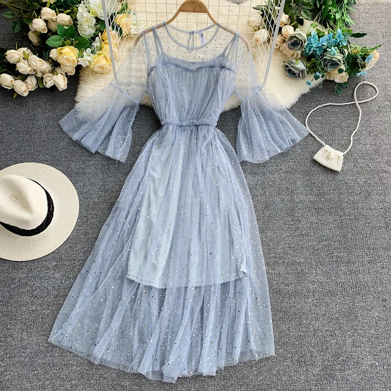 Сетчатое платье женские черные розовые транспортные платья сказочные расшитые