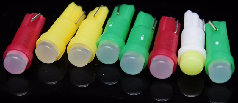 10 шт. T5 1 SMD светодиодный лампы керамическая, для приборной панели датчик прибора Авто светильник автомобильных ламп DC12V