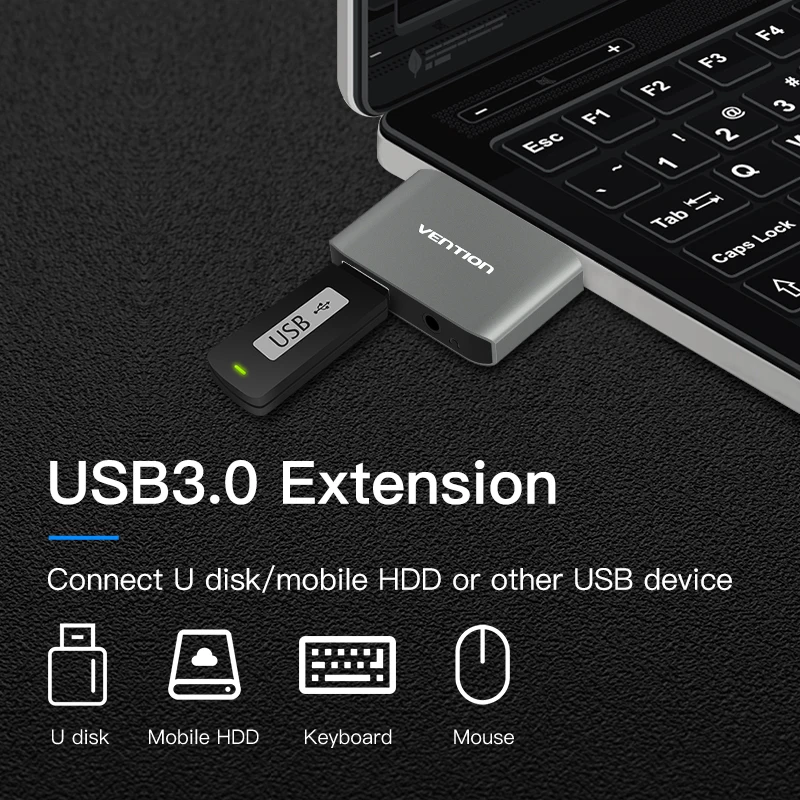 Vention Type C USB 3 0 AUX адаптер к Конвертер многофункциональный 2 в 1 USB-C для MacBook |