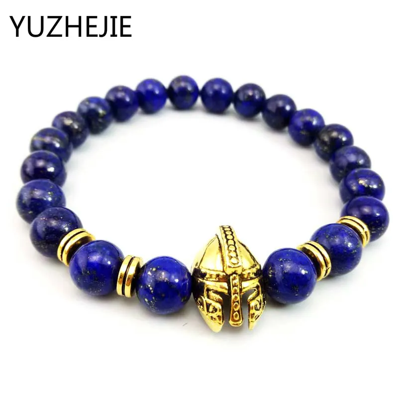 Ювелирные изделия YUZHEJIE для мужчин 2018 дюйма 8 мм лавовый камень антикварный цвет