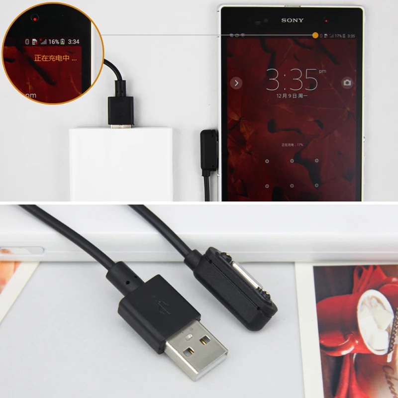 Для Sony Xperia Z1 Mini Z2 Z3 Compact Tablet L39T L50U L55U USB магнитное зарядное устройство Быстрая