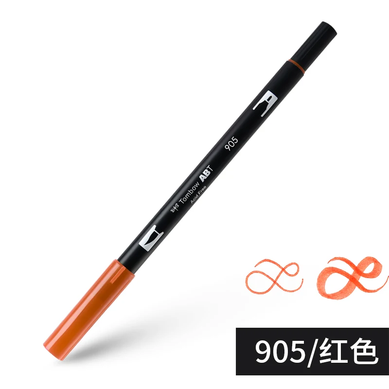 905 ABT Tombow, двойная кисть, художественные маркеры, акварельные маркеры, 96 цветов, мягкая ручка для рукописного письма, профессиональные ручки для рисования - Цвет: 905