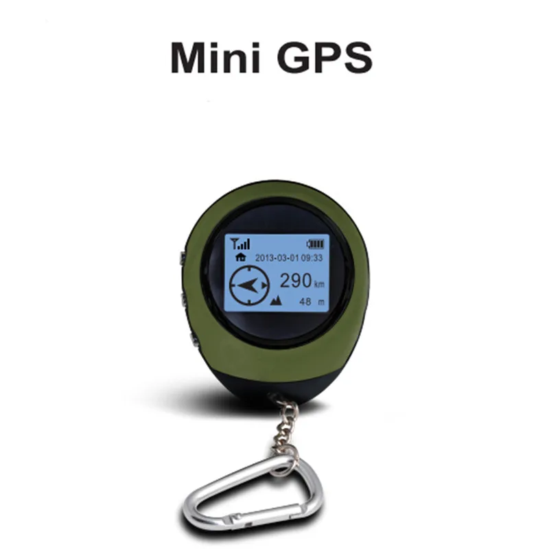 green Брелок мини ручной gps-навигация USB Перезаряжаемый трекер местоположения портативный дорожный Компас для альпинизма активного отдыха - Цвет: green
