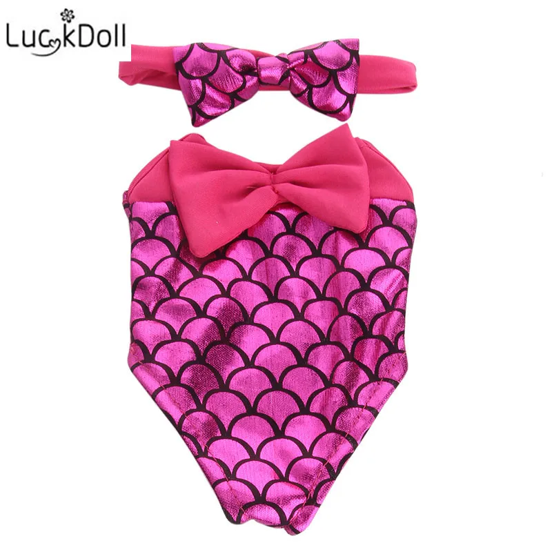LUCKDOLL модная Трехцветная искусственная кожа + повязка на голову подходит для 18