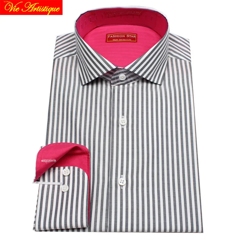 

Camisa masculina, мужские рубашки с длинным рукавом в черно-белую полоску, мужские рубашки с учетом 6789 XL, деловые, офисные, хлопковые, облегающие
