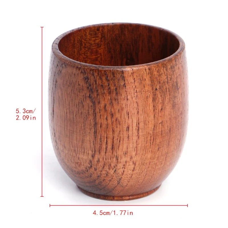 

Small Traditional Handmade Natural Solid Wood Wine Cup Wooden Tea Drinking Cup