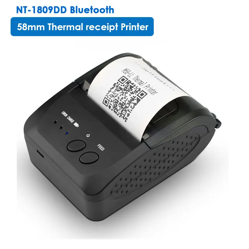 1809DD 58mm Receipt NETUM 58 мм производитель этикеток портативный 80 мм Bluetooth термопринтер этикеток с перезаряжаемой батареей совместимый Android iOS - Цвет: 1809DD 58mm Receipt