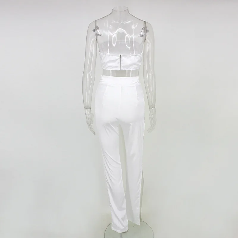 ArtSu Атласный Женский комплект из двух предметов комбинезон сексуальный с