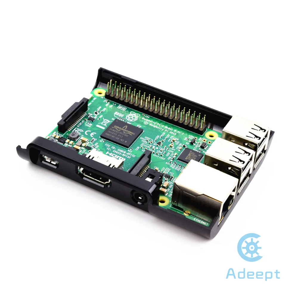 Adeept Новинка ABS черный корпус коробка для Raspberry Pi 3 2/Модель B+ наушники набор "сделай сам"