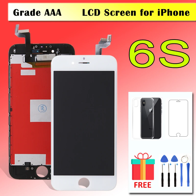 

ЖК-дисплей и дигитайзер 3D сенсорного экрана для iPhone 6S 4,7 дюйма, экран Pantalla для iPhone 6S, инструменты для открытия, качество AAA