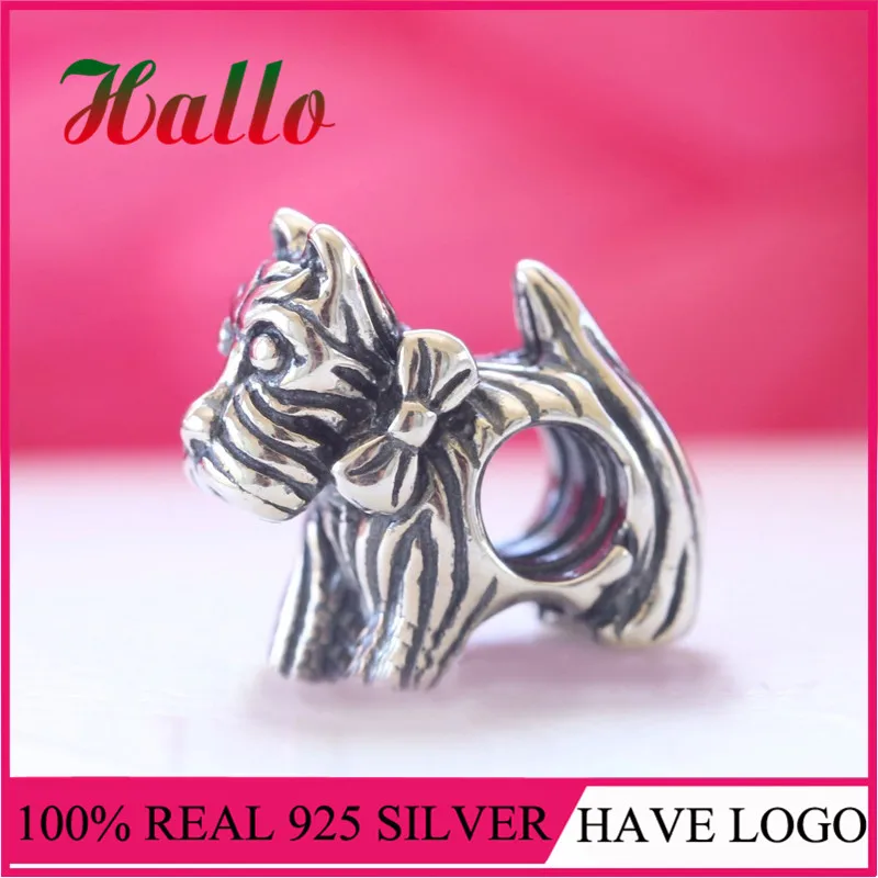 Joyas de plata 925 пробы Серебряный Скотти очаровательные бусины подходят