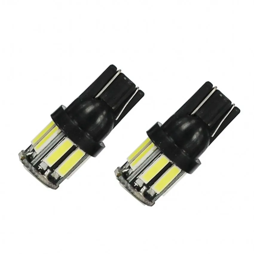2 ШТ. T10 10 7020 SMD LED W5W 194 168 2825 12 В Клин замена Обратный Белый Лампы Для Сигнала Ствол
