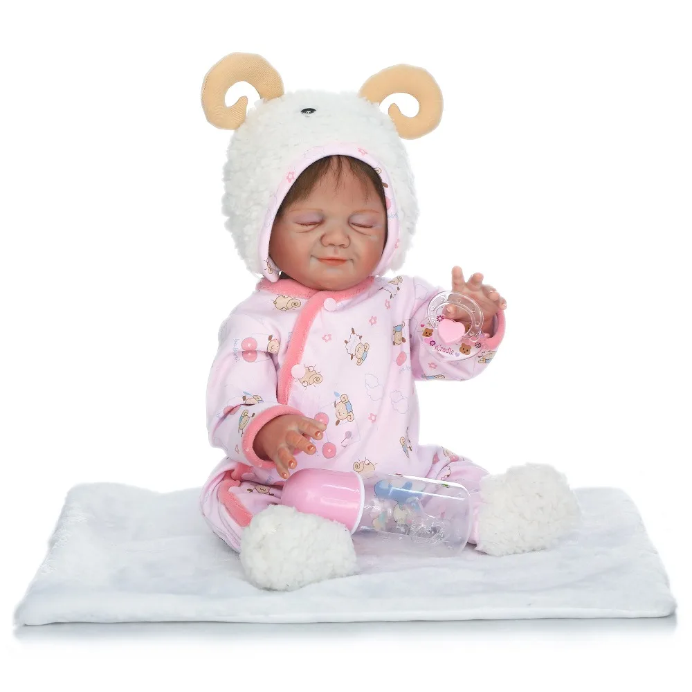 50 см полный корпус мягкий силиконовый Reborn спящие младенцы кукла игрушки как