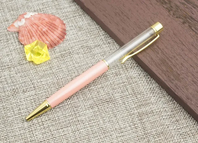 Lightpink С возможностью креативного самостоятельного выбора между ручной работы с украшением в виде кристаллов разноцветные шариковая ручка пустой тюбик металлическая ручка на день рождения подарок ко Дню Святого Валентина, Детские кубики, подарки для детей, подарки для учителей - Цвет: Lightpink
