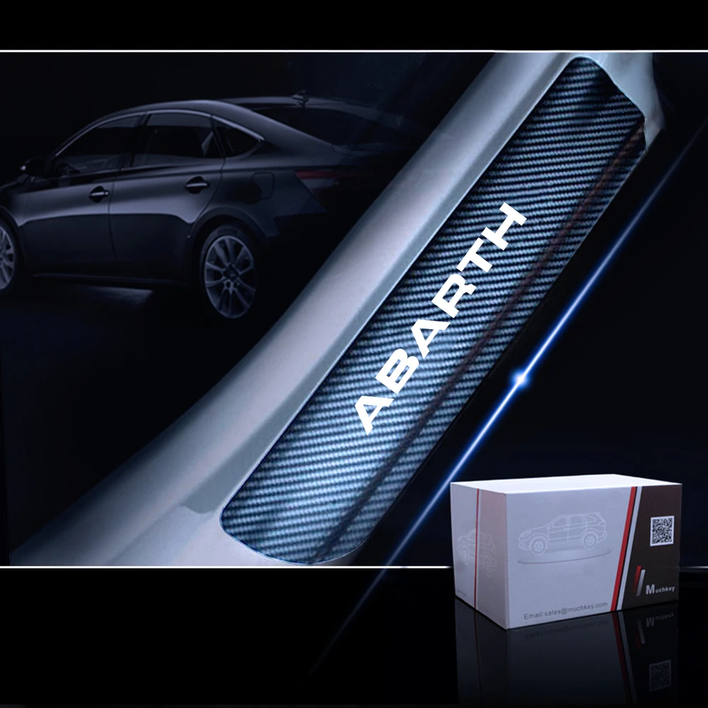 Порога для FIAT 500 ABARTH порога Накладка защитник езды на велосипеде 4D углеволоконная