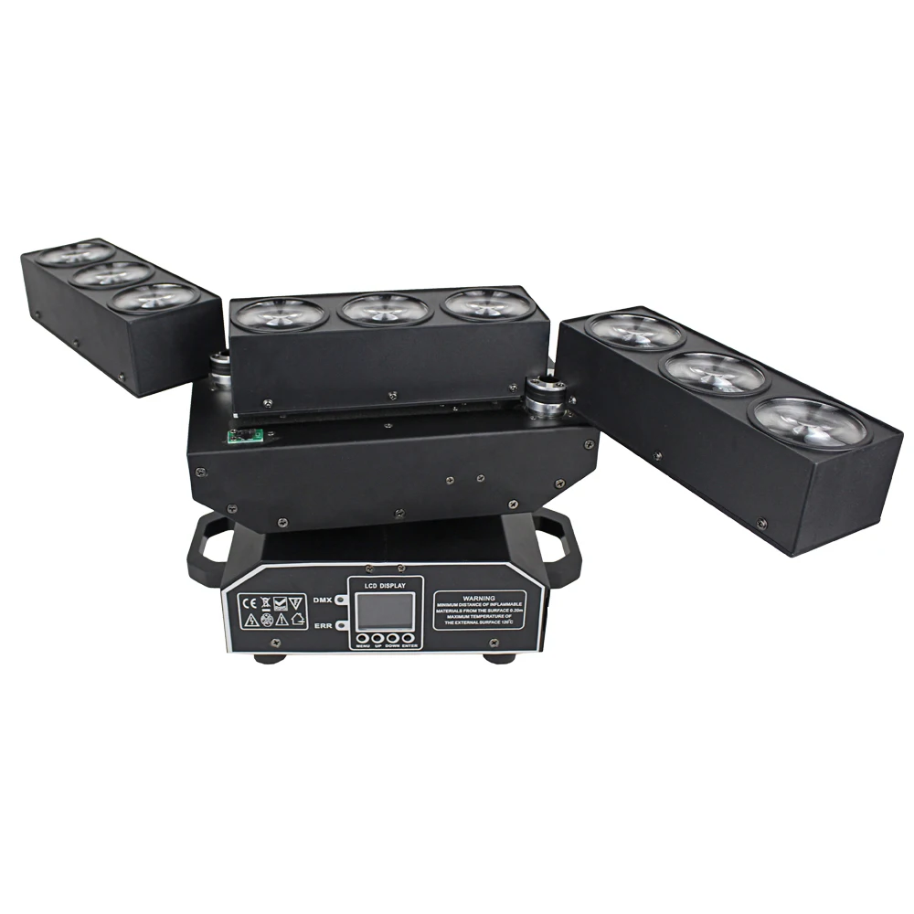 Новый дизайн 9X10W RGBW Четырехцветные светодиодные лампы с матрицей деформации CREE
