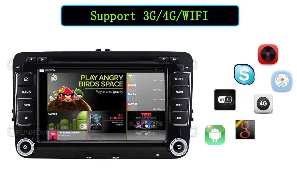 2 din автомобильный dvd радио плеер gps навигация для skoda VW volkswagen golf passat CC EOS jetta polo RNS 510 navi Радио мультимедиа