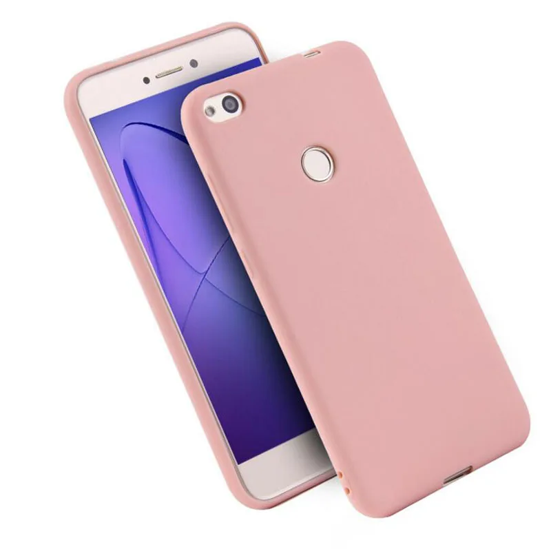 Чехол для Huawei P8 lite 2017 = P9 Honor 8 силиконовый мягкий чехол из ТПУ матовый однотонный