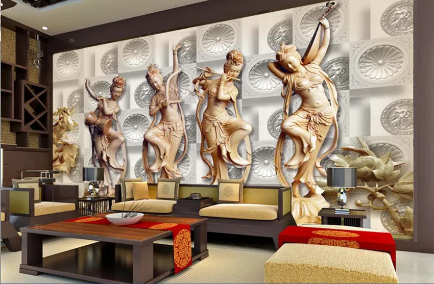 

Custom 3D murals,China four beauties of ancient ladies papel de parede, hotel coffee shop living room sofa TV bedroom wallpaper