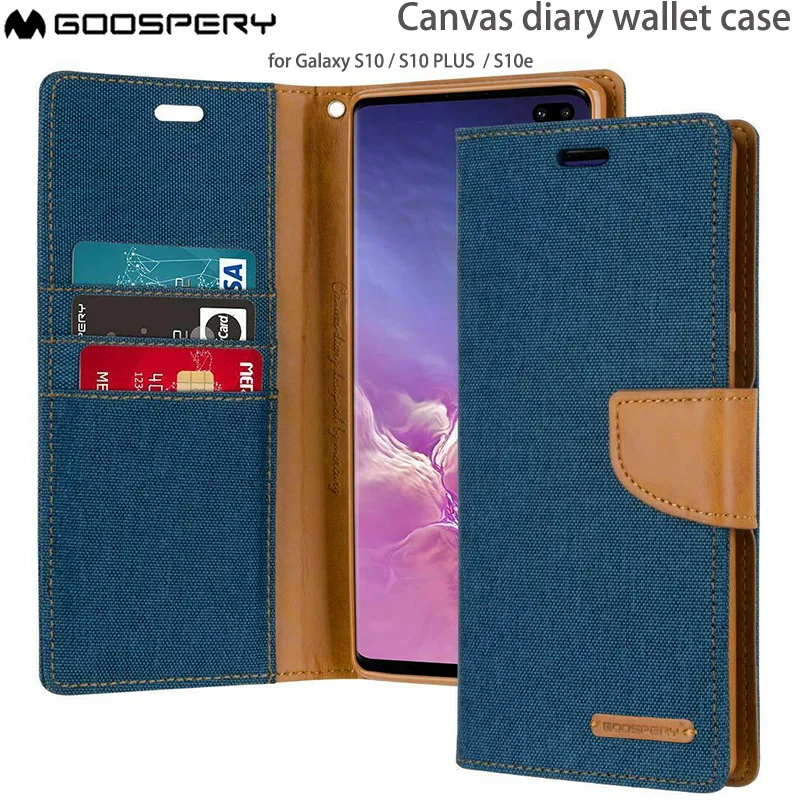 Чехол книжка MERCURY GOOSPERY Canvas Diary для Samsung Galaxy Note 20 S20 Ultra S10 Plus S10e|Чехлы-портмоне| |