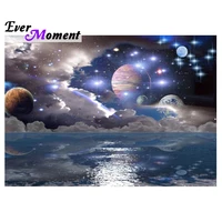 ever moment diamond painting beautiful mysterious space and stars planet diy 5d diamond embroidery solar system universe asf902