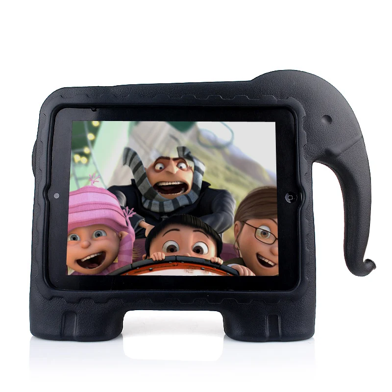 Lovely Elephant style Kids safe Proof Thick Foam EVA Shock Stand Cover Case For Apple iPad 2/3/4 hot sale free shipping | Компьютеры и