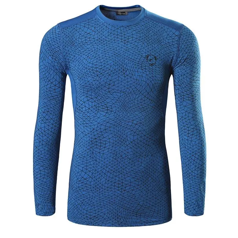 LA186-Blue Jeansian, мужские футболки с длинным рукавом для занятий спортом, футболки, футболки для фитнеса, спортзала, бега, тренировки LA184(пожалуйста, выберите размер США - Цвет: LA186-Blue