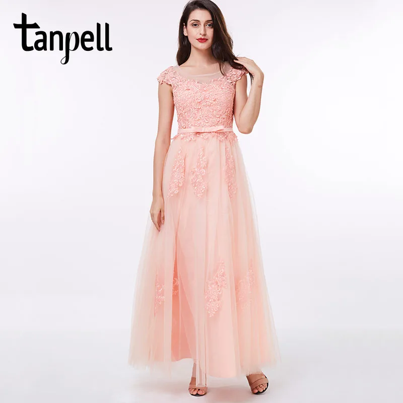 Платье для выпускного Tanpell с аппликацией красное платье открытыми плечами в пол