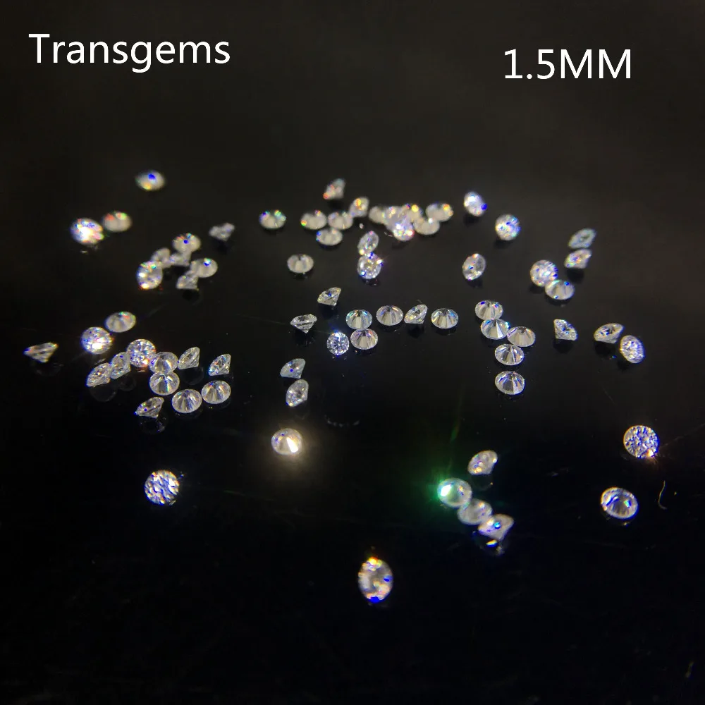 TransGems 1 5 мм = 0 014 карат всего CTW F цветной Сертифицированный лабораторный