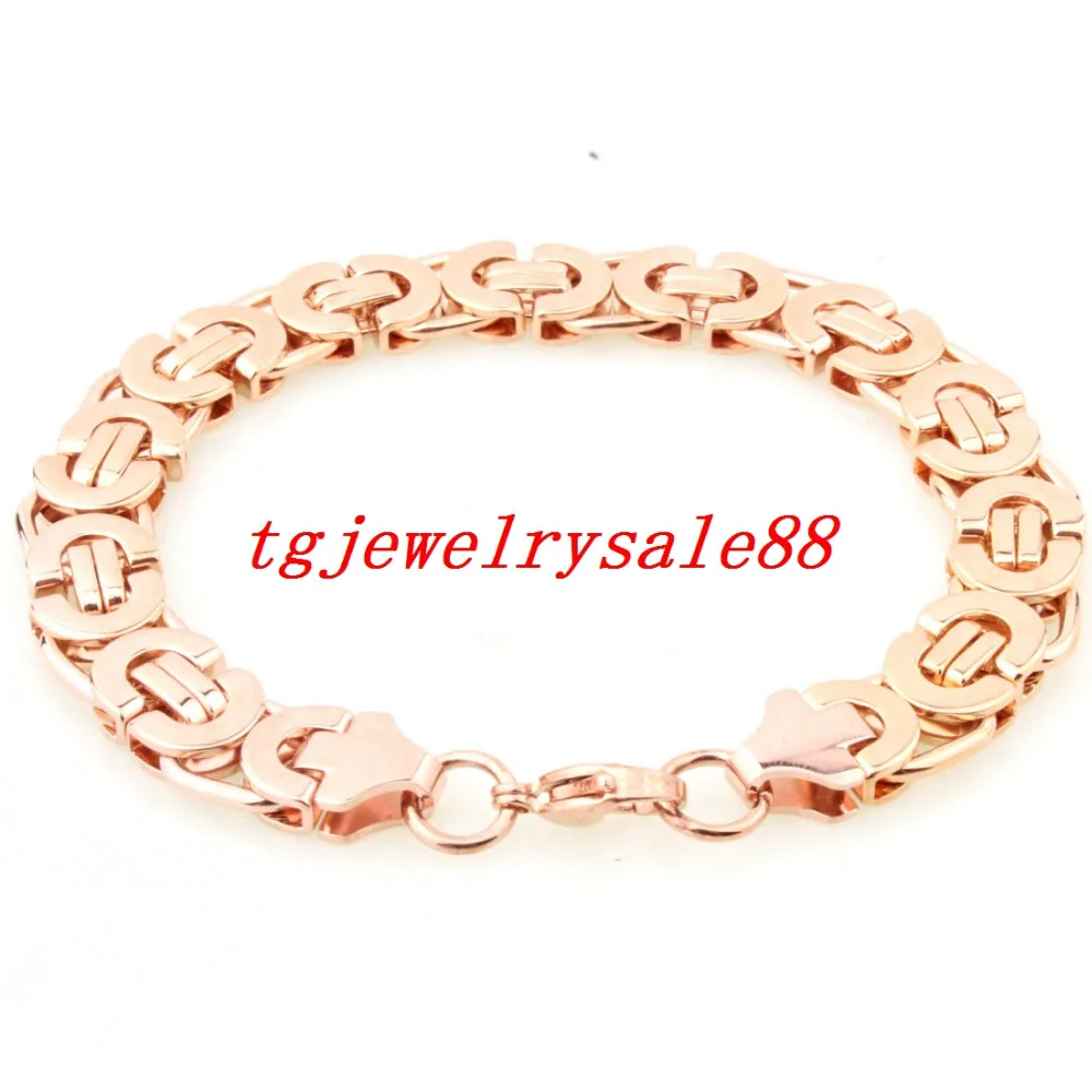 Браслет мужской из нержавеющей стали с цепочкой шириной 11 мм серебристый золотой