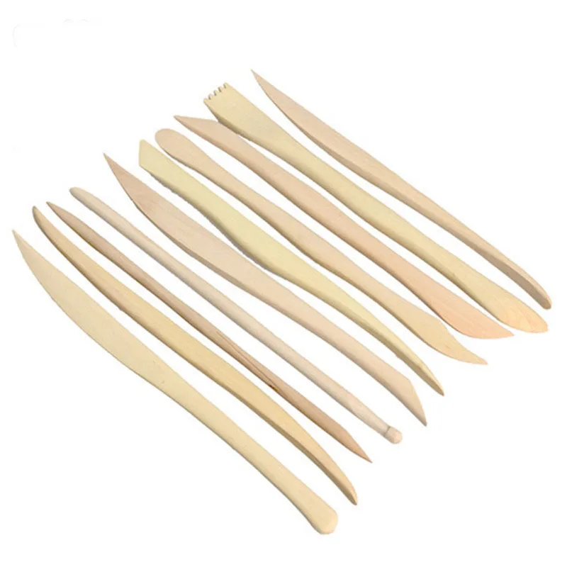 

Perfect Wood Carving Crafts Wooden Clay Sculpture Knife Pottery Sharpen Modeling Little Figurines Pottery Tools