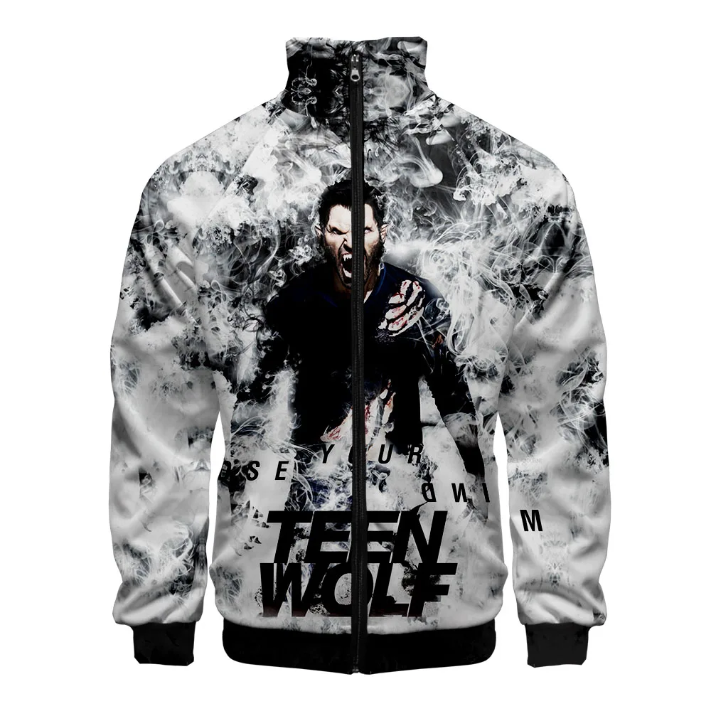 Ветровка-бомбер Мужская/Женская в стиле хип-хоп с 3D принтом волк приталенная