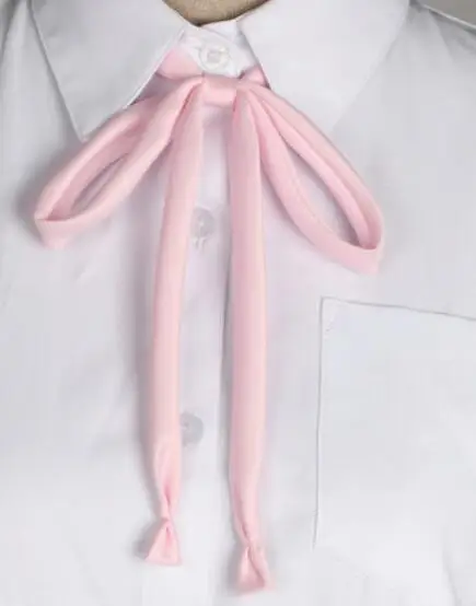 pink422 Кавайная японская школьная форма, костюм моряка, аксессуары для рубашки, Jk, галстук-бабочка, Униформа, длинный галстук-бабочка, галстуки для студентов, JKA1 - Цвет: pink422