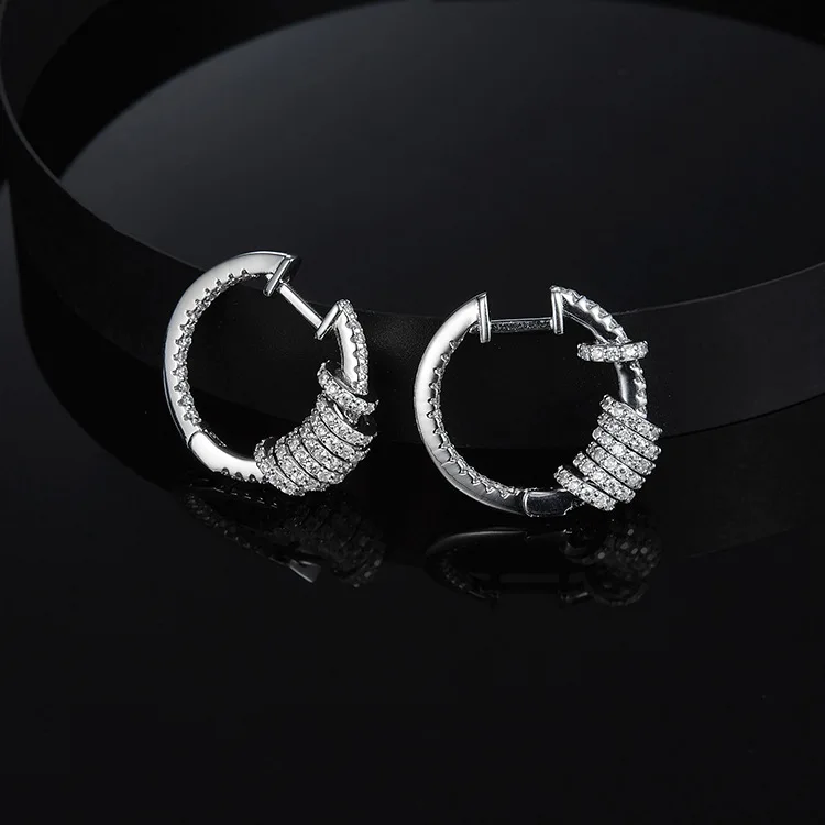 Серьги-подвески женские из серебра 925 пробы с кольцом | Украшения и аксессуары