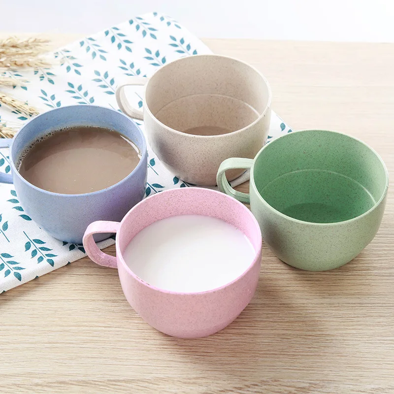 YUJIE Office Coffee Cup Eco-friendly Mouthwash Cups Wheat Straw Milk Tea Kitchen Supplies Children Water | Дом и сад
