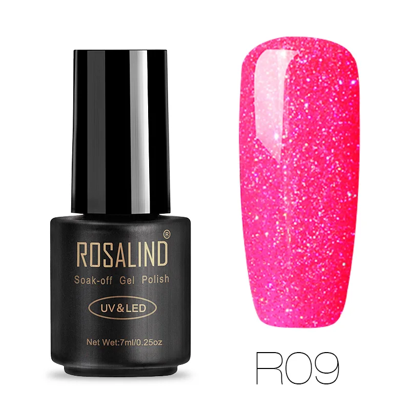 R09 Гель-лак ROSALIND, 7 мл, Радужный цвет, Гель-лак для дизайна ногтей, Полупостоянный УФ светодиодный лак для ногтей, гель для маникюра - Цвет: R09