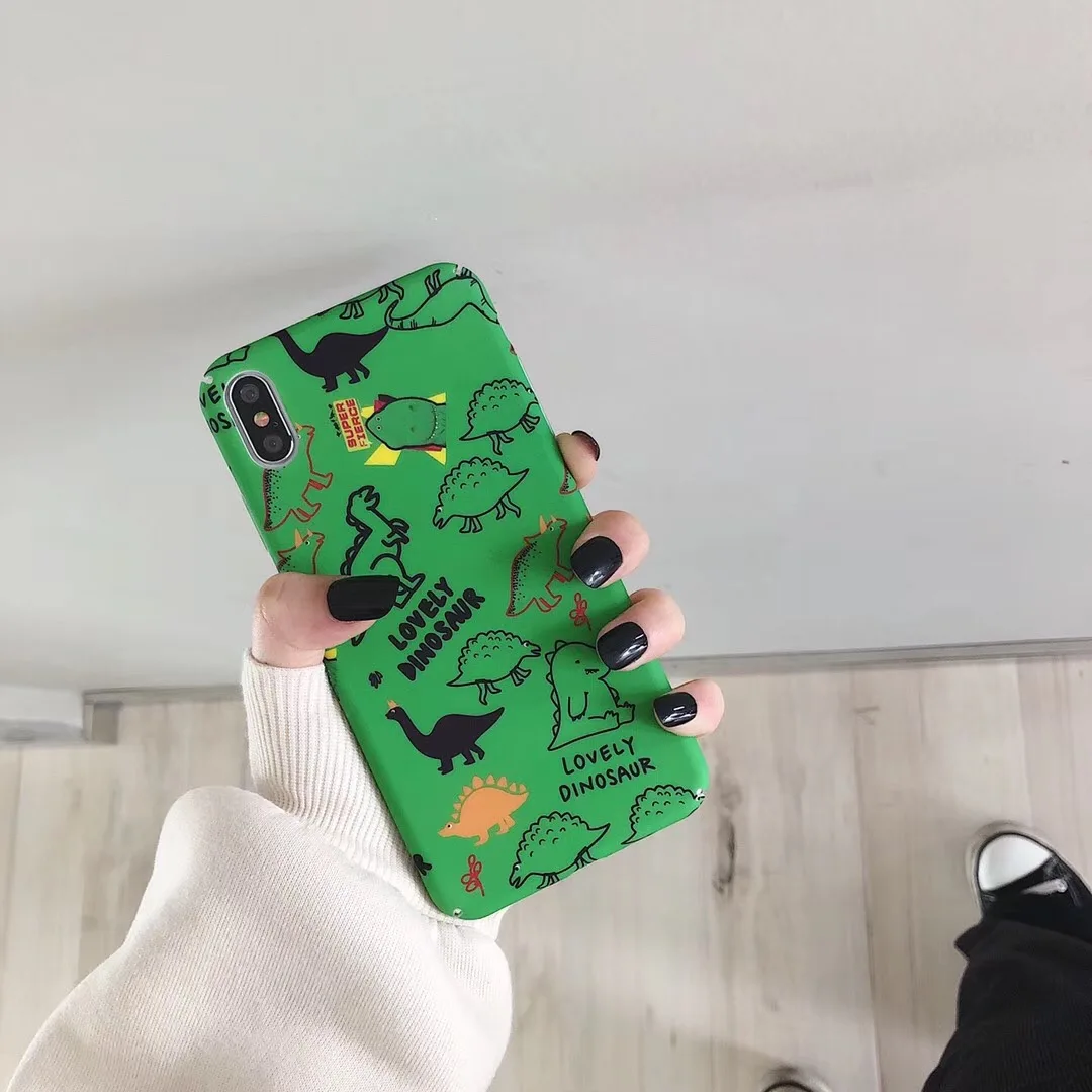Cute cartoon Toy Story Green Dinosaur Hard PC Phone Case Cover for iphone 7 6 6s 8 Plus X Xs Max Xr Fundas Coque |