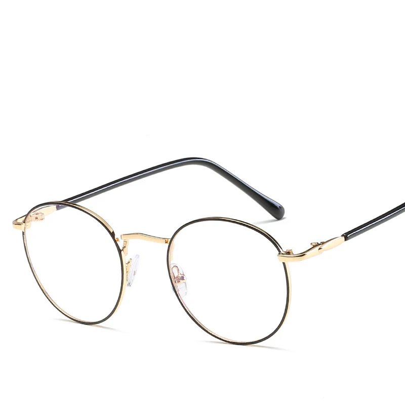 Круглые металлические очки NOSSA женские и мужские Модные оптические оправы для