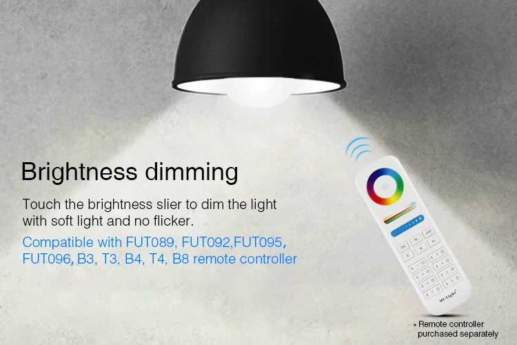 Miboxer FUT013/FUT014/FUT012/FUT105 5 Вт 6 Вт 9 Вт 12 Вт E14 E27 Smart RGB CCT светодиодный светильник Blub лампа FUT092/FUT089/T4/B8 2,4 г пульт дистанционного управления